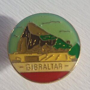 Rock Bay Of Gibraltar Vintage Lapel Pin Tie Tack Brooch